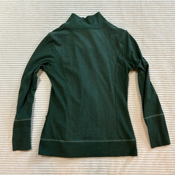 Lur Green Asymmetrical Long Sleeve Zip Up Sweatshirt Tunic Length Medium - Picture 8 of 9